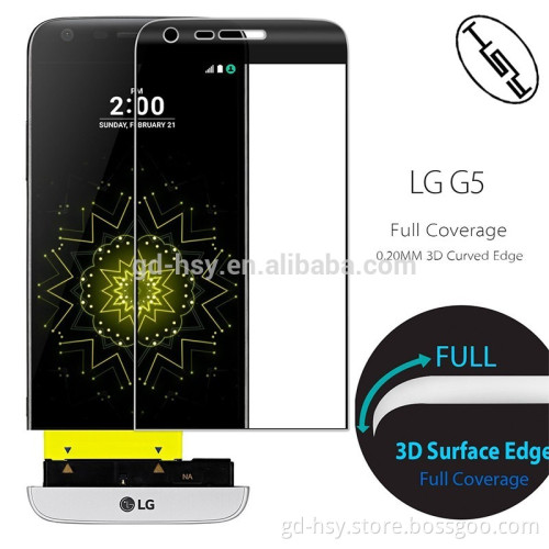 HUYSHE for LG G5 3D full cover scratch resistant tempered glass screen protector